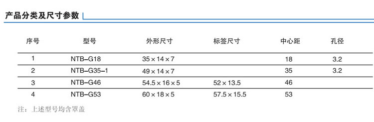 配電柜標簽框規(guī)格及參數(shù)